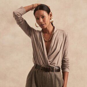 Banana Republic Tencel Wool Wrap Top | Size XS